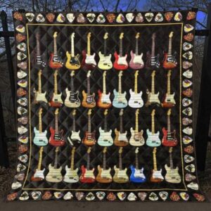 Guitar Quilt Blanket Ver 16  Quilt